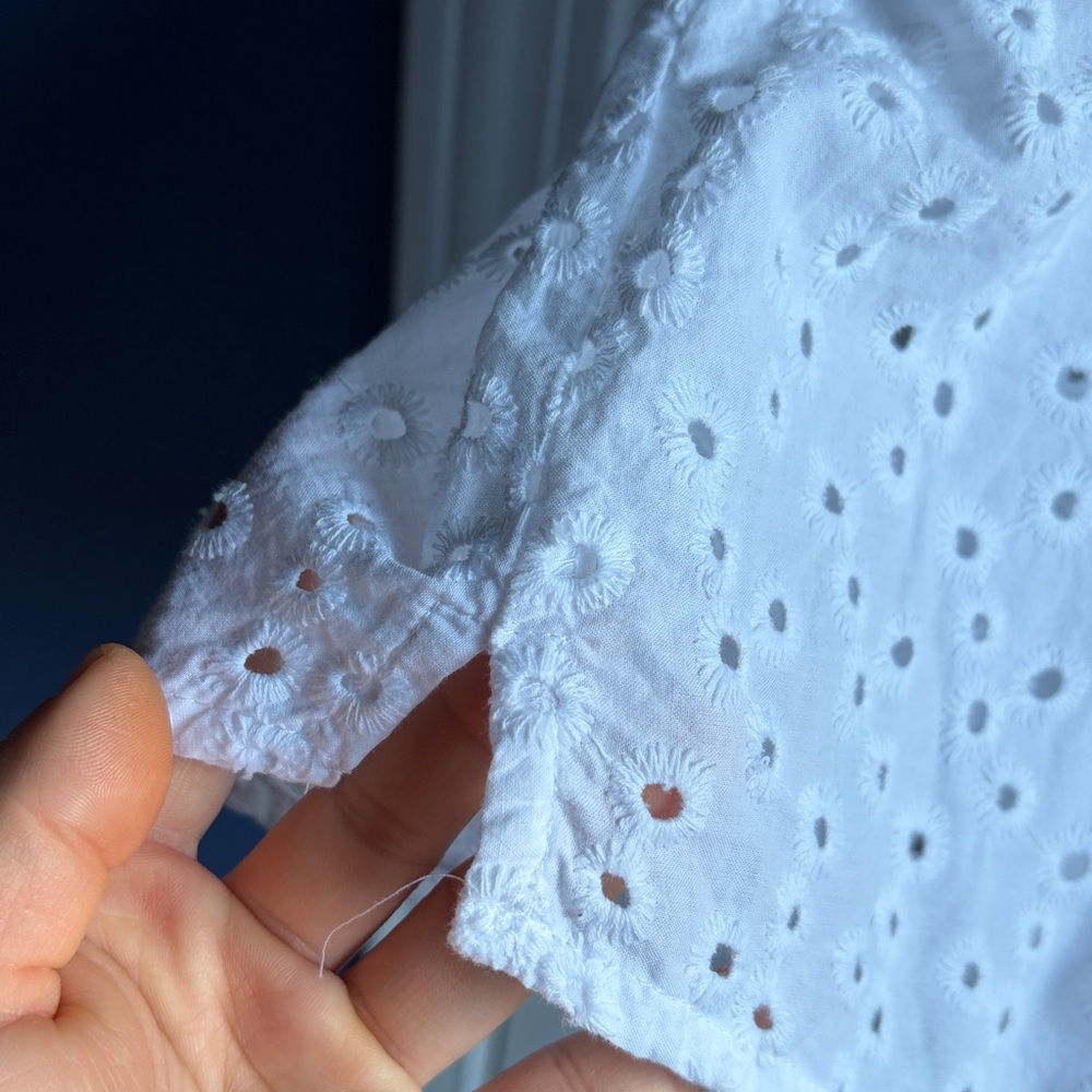 Simply Vera Vera Wang Eyelet Blouse Top Women's XL White - Picture 12 of 13